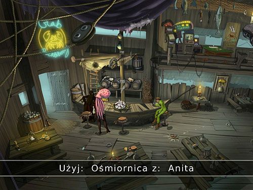 W tym celu udaj się do karczmy i zagadnij o to Anitę, po czym wręcz jej ośmiornicę - Uciekinier - 8 - Francuska dzielnica - Kapitan Morgane i legenda Złotego Żółwia - poradnik do gry