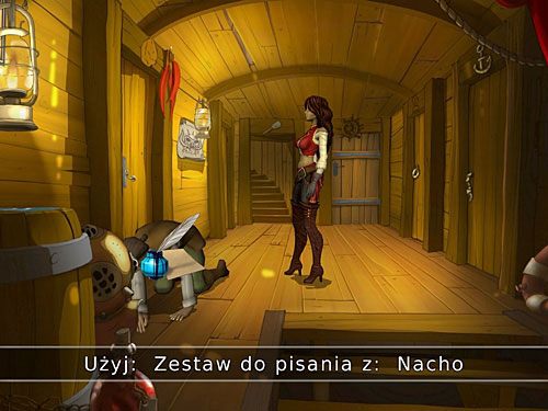 Następnie kałamarz z atramentem połącz z kartką z piórem - Uciekinier - 8 - Francuska dzielnica - Kapitan Morgane i legenda Złotego Żółwia - poradnik do gry