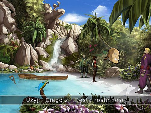 Wtedy użyj ikonki symbolizującej Diego na gęstej roślinności tuż przy znaku - Ścieżka przez dżunglę - 9 - Wyspa Żółwi - Kapitan Morgane i legenda Złotego Żółwia - poradnik do gry