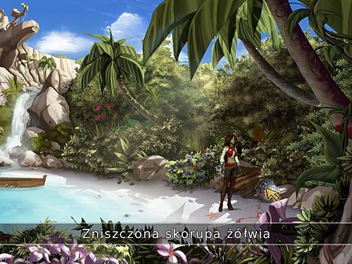 Zabierz stamtąd leżącą po prawej zniszczoną skorupę żółwia - Złodzieje - 9 - Wyspa Żółwi - Kapitan Morgane i legenda Złotego Żółwia - poradnik do gry