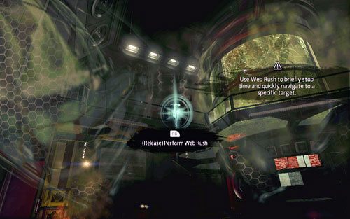 Gdy wreszcie otrzymasz kontrolę nad postacią, przytrzymaj RB, żeby wejść w tzw - 01 - Oscorp Is Your Friend - Opis przejścia - Niesamowity Spider-Man - poradnik do gry