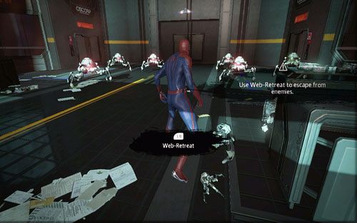 Tunel zaprowadzi cię do pomieszczenia z robotami - 01 - Oscorp Is Your Friend - Opis przejścia - Niesamowity Spider-Man - poradnik do gry