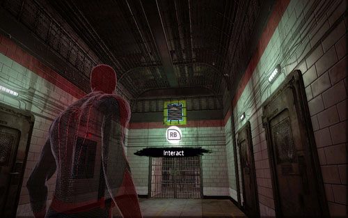 Gdy skończysz rozmawiać z Connorsem, odwróć się i wejdź do otworu wentylacyjnego nad kratą - 02 - Escape Impossible - Opis przejścia - Niesamowity Spider-Man - poradnik do gry