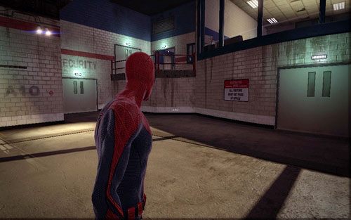 Zaprowadzi cię on do dużego pomieszczeni z celami - 02 - Escape Impossible - Opis przejścia - Niesamowity Spider-Man - poradnik do gry