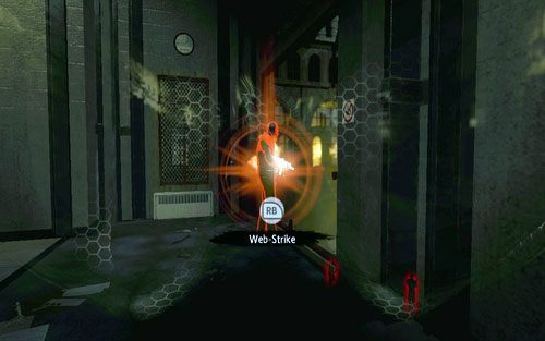 Wejdź na sam szczyt przy pomocy Web Rusha i pokonaj stojącego przy oknie strzelca - 02 - Escape Impossible - Opis przejścia - Niesamowity Spider-Man - poradnik do gry