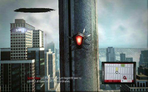 Wciśnij Y, a następnie RB, żeby dostać się na jej szczyt - 03 - In the Shadow of Evils Past - archiwa Oscorps - Opis przejścia - Niesamowity Spider-Man - poradnik do gry