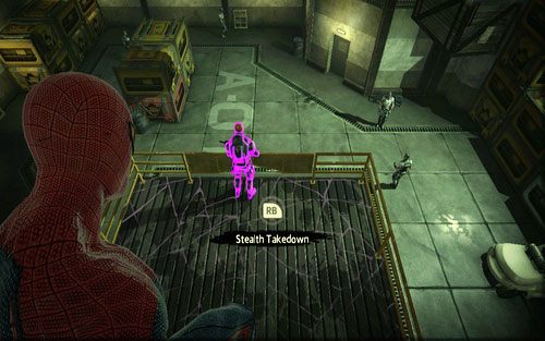 Wejdź do niego, a następnie ucisz mężczyznę stojącego na końcu - 03 - In the Shadow of Evils Past - archiwa Oscorps - Opis przejścia - Niesamowity Spider-Man - poradnik do gry