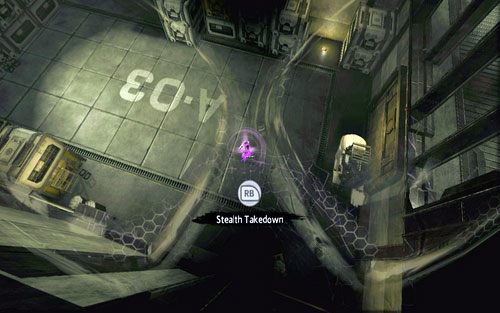 Gdy dotrzesz do końca, ogłusz ostatniego wroga i wyląduj na posadzce - 03 - In the Shadow of Evils Past - archiwa Oscorps - Opis przejścia - Niesamowity Spider-Man - poradnik do gry