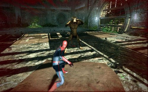 Podstawowym atakiem przeciwnika jest szarża - 04 - The Thrill of the Hunt - zmutowana bestia - Opis przejścia - Niesamowity Spider-Man - poradnik do gry