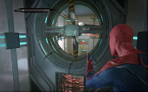 Kawałek dalej drogę zablokuje ci wielka turbina - 07 - Spidey to the Rescue - człowiek-skorpion - Opis przejścia - Niesamowity Spider-Man - poradnik do gry