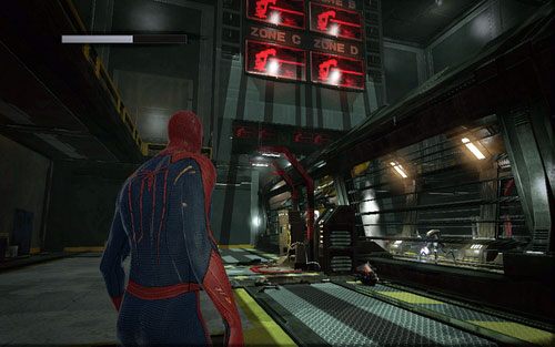 Jak ostatni z nich przestanie działać, otwarte zostaną drzwi prowadzące na linię produkcyjną - 10 - Spider-Man No More! - doktor Connors - Opis przejścia - Niesamowity Spider-Man - poradnik do gry