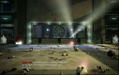 Gdy ostatnie z nich zostanie zablokowane, nadjedzie platforma z kolejną porcją przeciwników - 10 - Spider-Man No More! - doktor Connors - Opis przejścia - Niesamowity Spider-Man - poradnik do gry