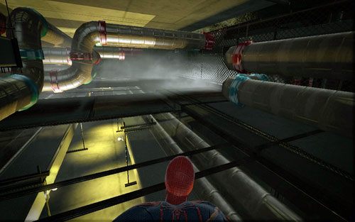 Idąc dalej dotrzesz do tunelu z obłokami pary - 10 - Spider-Man No More! - doktor Connors - Opis przejścia - Niesamowity Spider-Man - poradnik do gry