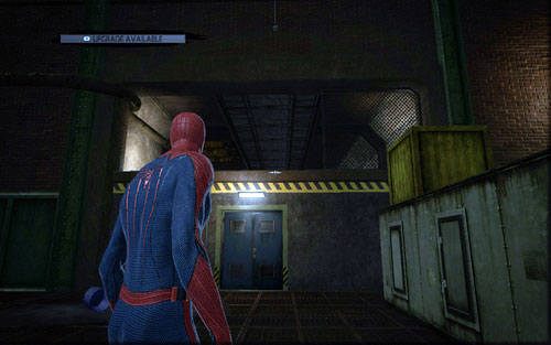 Dalsza droga prowadzi przez dziurę z prawej - 1 - Train Docking Station - Misje dodatkowe - Niesamowity Spider-Man - poradnik do gry