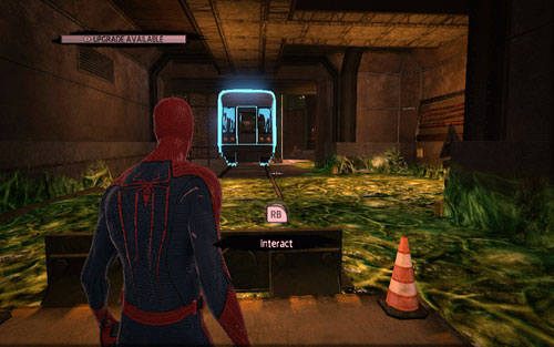 Za murkiem znajdziesz kolejny wagonik metra - 1 - Train Docking Station - Misje dodatkowe - Niesamowity Spider-Man - poradnik do gry