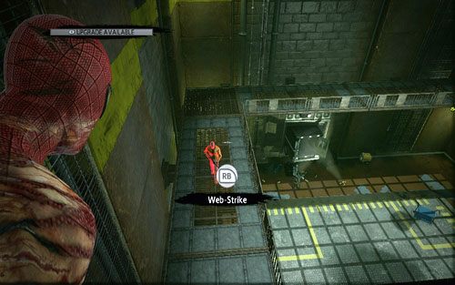 Najpierw pozbądź się po cichu wrogów na górze, a potem na dole - 2 - St. Gabriels Bank - Misje dodatkowe - Niesamowity Spider-Man - poradnik do gry