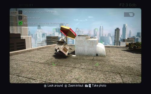 Przeleć na szczyt wieżowca i zrób zdjęcie wagonikowi z parasolką - Photo Articles - Zadania poboczne - Niesamowity Spider-Man - poradnik do gry