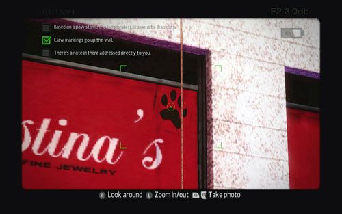 Zrób zdjęcie śladowi łapy, który znajduje się nad wystawą obrabowanego sklepu - Photo Articles - Zadania poboczne - Niesamowity Spider-Man - poradnik do gry