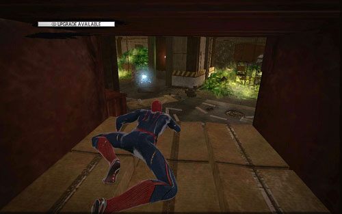 Po drugiej stronie pokonaj kilku walczących przeciwników, a następnie przeskocz kałuże kwasu - 04 - The Thrill of the Hunt - Znajdźki - Niesamowity Spider-Man - poradnik do gry