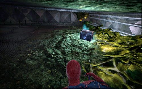 Ukryto ją z prawej strony tuż przed wyjściem - 06 - Smythe Strikes Back - Części technologii, Zdjęcia - Znajdźki - Niesamowity Spider-Man - poradnik do gry