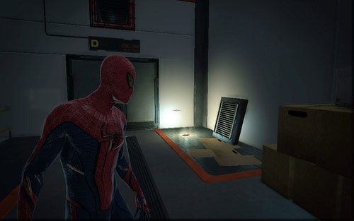 Z pokoju dekontaminacji przejdź do pomieszczenia numer 205 i wdrap się na wyższy poziom - 07 - Spidey to the Rescue - Nagrania, Magazyny, Instrukcje - Znajdźki - Niesamowity Spider-Man - poradnik do gry