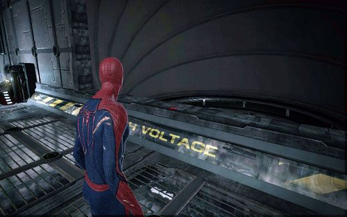 Po zniszczeniu czterech maszyn zeskocz na niższy poziom laboratorium - 07 - Spidey to the Rescue - Nagrania, Magazyny, Instrukcje - Znajdźki - Niesamowity Spider-Man - poradnik do gry