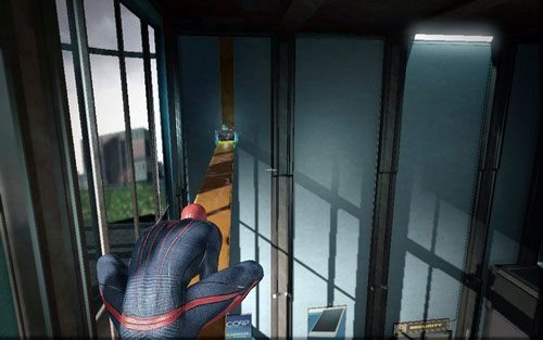 Zaraz po wejściu do laboratorium skręć w lewo - 07 - Spidey to the Rescue - Części technologii, Zdjęcia - Znajdźki - Niesamowity Spider-Man - poradnik do gry
