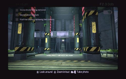 Zrób zdjęcie czterech filarów w pomieszczeniu, w którym rozpocznie się proces dekontaminacji - 07 - Spidey to the Rescue - Części technologii, Zdjęcia - Znajdźki - Niesamowity Spider-Man - poradnik do gry