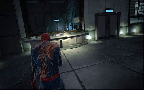 Z lewej strony dużego pomieszczenia znajdziesz kolejny zeszyt - 10 - Spider-Man No More! - Nagrania, Magazyny - Znajdźki - Niesamowity Spider-Man - poradnik do gry