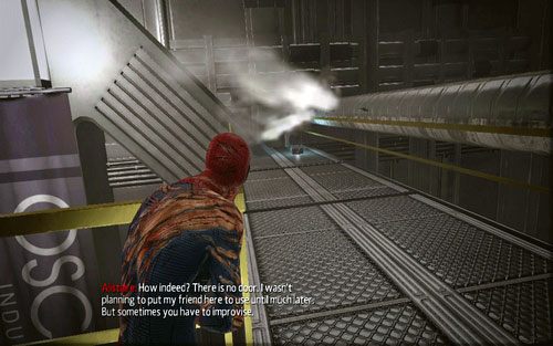 Z lewej strony zobaczysz wydobywające się kłęby pary - 10 - Spider-Man No More! - Zdjęcia - Znajdźki - Niesamowity Spider-Man - poradnik do gry