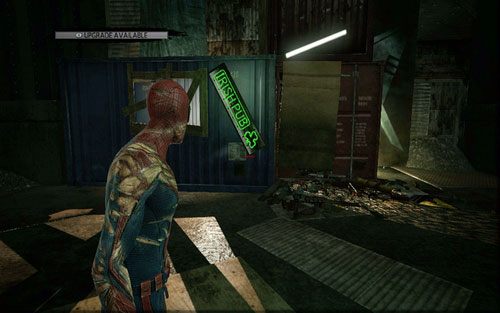 Idąc dalej dojdziesz do miejsca z jednym przeciwnikiem oraz napisem