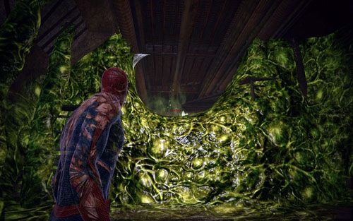 Zaraz za pierwszym podwyższeniem skręć w prawo - Water Treatment Facility - Znajdźki - Niesamowity Spider-Man - poradnik do gry