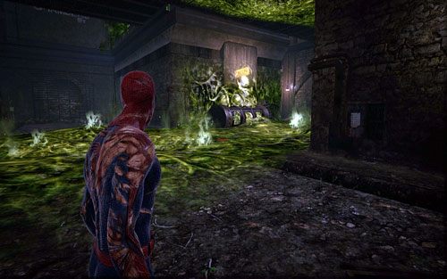 W pomieszczeniu z pompą zeskocz na dół i odszukaj kolejnego napisu - Water Treatment Facility - Znajdźki - Niesamowity Spider-Man - poradnik do gry