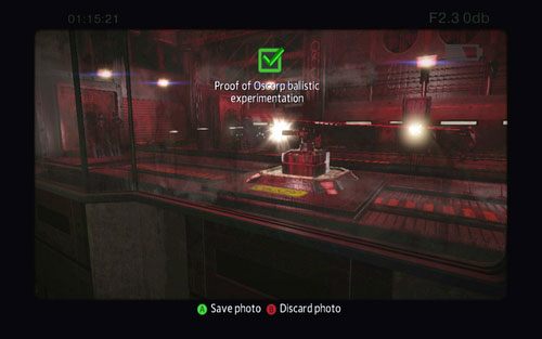 Twoim celem jest strzelająca wieżyczka strażnicza stojąca za szybą - OSCORP Secret Lab 2 - Znajdźki - Niesamowity Spider-Man - poradnik do gry