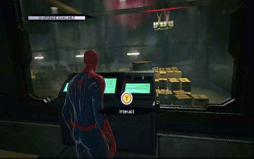 Pomóż jej, używając pobliskiego komputera (Y), a następnie idź dalej w prawo - 03 - In the Shadow of Evils Past - tablet Connorsa - Opis przejścia - Niesamowity Spider-Man - poradnik do gry
