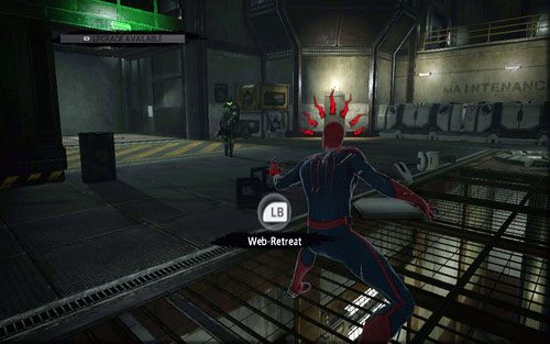 Chwile później czeka cie starcie z nieco potężniejszym strażnikiem - 03 - In the Shadow of Evils Past - tablet Connorsa - Opis przejścia - Niesamowity Spider-Man - poradnik do gry