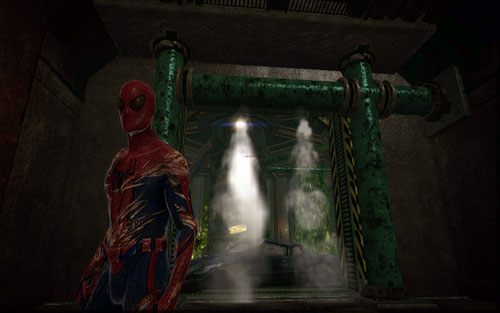 Na jego końcu znajdziesz dwa obłoki pary, które musisz zablokować - 3 - Water Treatment Facility - Misje dodatkowe - Niesamowity Spider-Man - poradnik do gry