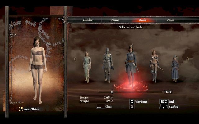 Ekran tworzenia postaci - Tworzenie postaci | Postać i rozwój w Dragons Dogma - Dragons Dogma - poradnik do gry
