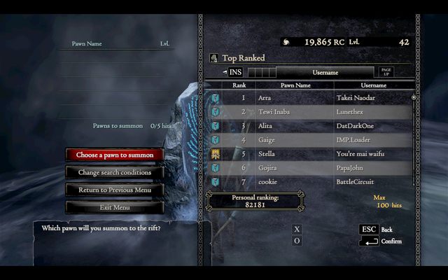 W Szczelinie możesz obejrzeć ranking najlepszych pionków - Pionki w sieci w Dragons Dogma | Pionki (Pawns) - Dragons Dogma - poradnik do gry