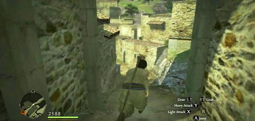 Wychodzimy z domu i biegniemy w stronę bramy wioski - Upon a Pawn | Akt 1 (ZG) w Dragons Dogma - Dragons Dogma - poradnik do gry