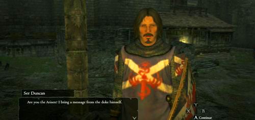 Wychodząc z gildii pionków zaczepi nas Ser Duncan - Lure of the Abyss | Akt 1 (ZG) w Dragons Dogma - Dragons Dogma - poradnik do gry