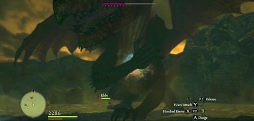 Niestety, smok dość szybko przejrzy tę taktykę - gdy sięga łapą po naszego bohatera, szybko się puszczamy - Dragon (Grigori) | Akt 6 (ZG) w Dragons Dogma - Dragons Dogma - poradnik do gry