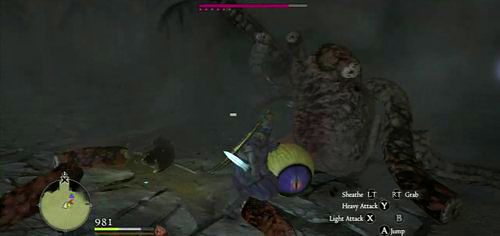 W walce warto skupić się na odcinaniu macek - w ten sposób oko upadnie na ziemię, aby odpocząć i odsłoni swoją słabą tkankę - Fathom Deep - The Everfall | Akt 7 (ZG) w Dragons Dogma - Dragons Dogma - poradnik do gry