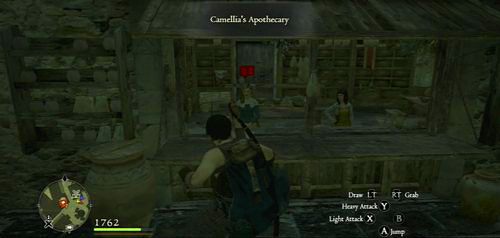 Po zebraniu zadaniu udajemy się do aptekarki (Camellias Apothecary) przy rynku - A Troublesome Tome | Akt 1 (ZP) w Dragons Dogma - Dragons Dogma - poradnik do gry