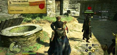 Żeby zakończyć zadanie wracamy jednak tunelem do wioski i wychodzimy ze studni - Deep Trouble | Akt 1 (ZP) w Dragons Dogma - Dragons Dogma - poradnik do gry