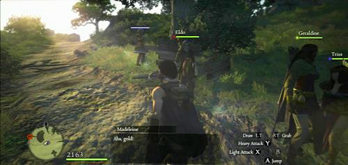 Bohaterka co jakiś czas będzie jednak przystawać, aby zbierać złoto i przedmioty - Grim Tidings; Guard Duty | Akt 1 (ZP) w Dragons Dogma - Dragons Dogma - poradnik do gry