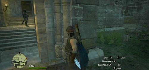 Żeby dostać się do wieży musimy wejść na piętro zamku - Arousing Suspicion | Akt 2 (ZP) w Dragons Dogma - Dragons Dogma - poradnik do gry