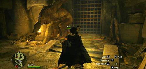 Taktyka: Walka z ogrem może sprawić dużo problemów niedoświadczonej ekipie, bo bestia ma mocne ciosy i porusza się bardzo szybko - Ogre w Dragons Dogma | Bestiariusz - Dragons Dogma - poradnik do gry