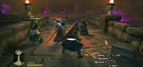 Samego wejścia na arenę pilnują trzy pionki innych graczy - Ur-Dragon w Dragons Dogma | Bestiariusz - Dragons Dogma - poradnik do gry
