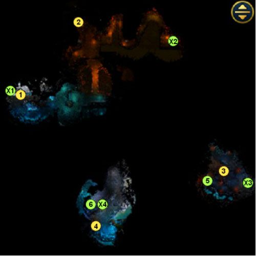 1 - kryształ objawienia (daje bohaterowi +1 do obrony przed magią na stałe - Misja I - Mapa 2 (M2) | Mapy | Mapy Heroes VI Pirates of the Savage Sea - Might & Magic: Heroes VI - Pirates of the Savage Sea - poradnik do gry